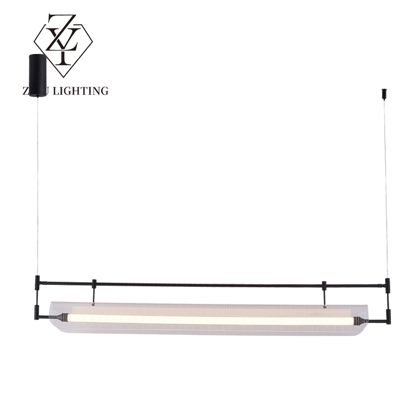 Modern light luxury simple restaurant chandelier Nordic creative fashion design sense of high-end atmosphere minimalist bar long lamp