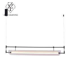 Modern light luxury simple restaurant chandelier Nordic creative fashion design sense of high-end atmosphere minimalist bar long lamp