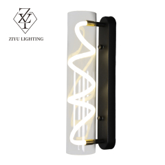 Nordic postmodern minimalist restaurant bedroom corridor wall light designer creative word long strip light reflection study teahouse lamps