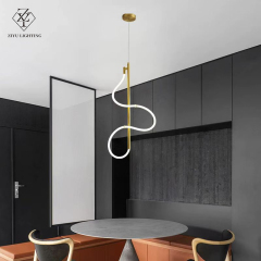 Nordic minimalism bedroom lamp bedside pendant creative personalized  study room pendant lobby reception linear lamp
