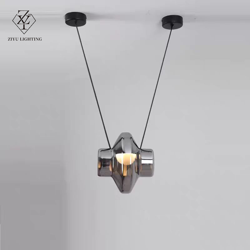 Nordic minimalism bedroom lamp bedside pendant creative personalized  study room pendant lobby reception linear lamp