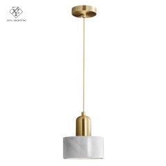 Marble bedside pendant Modern style bedroom light， copper creative cateen，bar little single  pendant