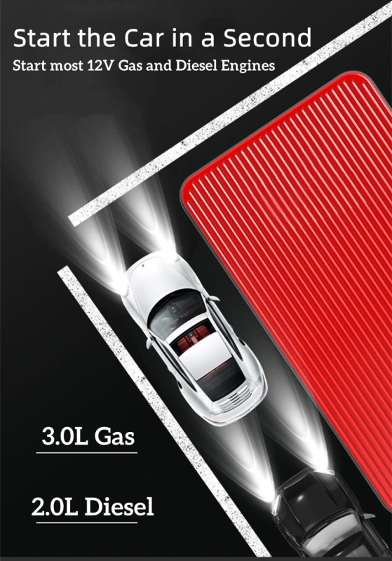 GKFLY T02A Portable Car Jump Starter 12V Vehicle Power Pack Jumper Box for Car Lithium Battery Charger for Autos Amazon Costco