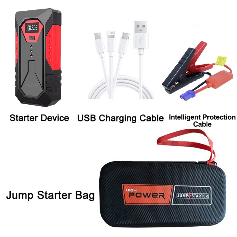 GKFLY M43 18000mAh Car Jump Starter Portable Power Bank Car Battery Booster 12V Car Starting Device for Petrol Die sel 6.0L 4.0L