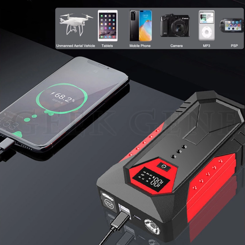 GKFLY M43 18000mAh Car Jump Starter Portable Power Bank Car Battery Booster 12V Car Starting Device for Petrol Die sel 6.0L 4.0L