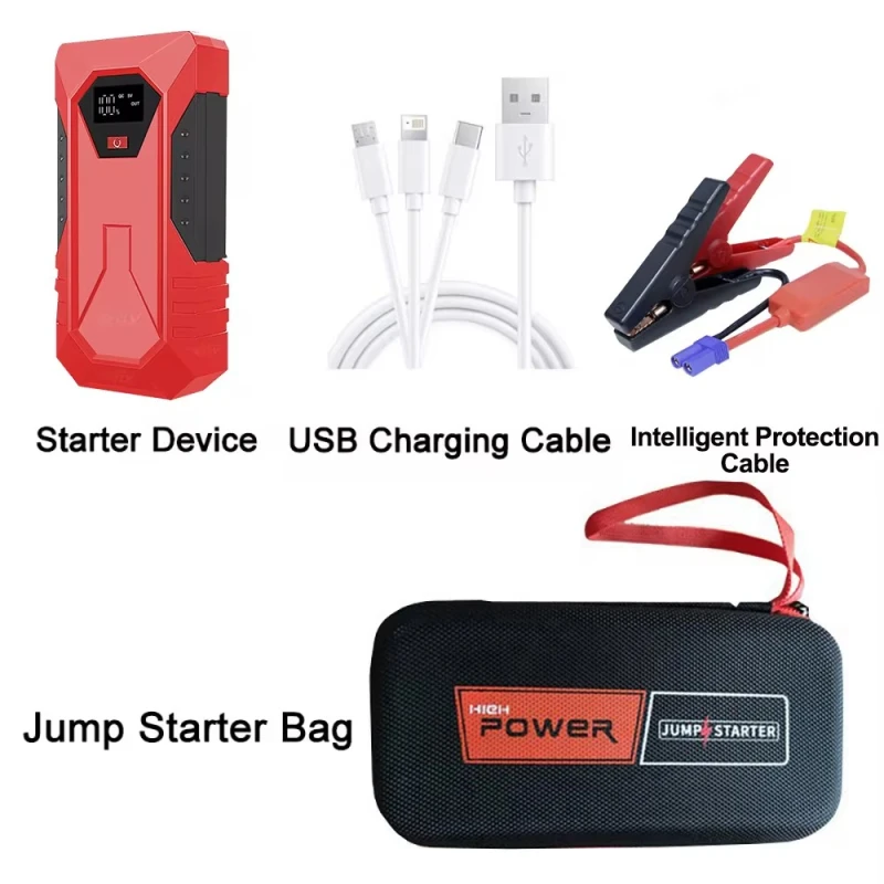 GKFLY M43T 1200A Jump Starter Power Bank Portable Charger Starting Device For 6.0L 4.0L Emergency Car Battery Jump Starter