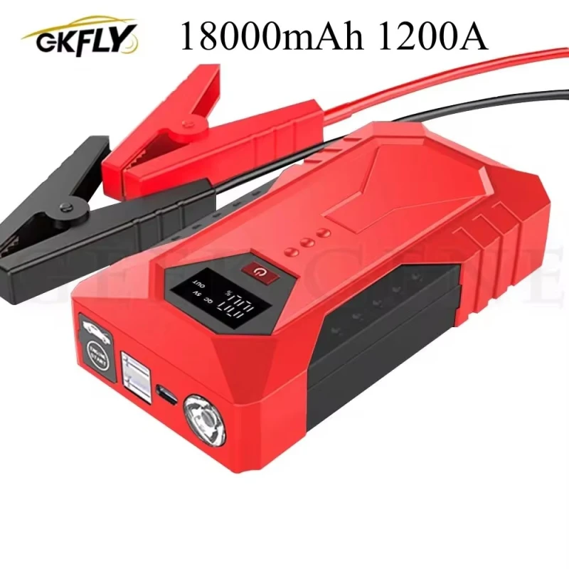 GKFLY M43T 1200A Jump Starter Power Bank Portable Charger Starting Device For 6.0L 4.0L Emergency Car Battery Jump Starter