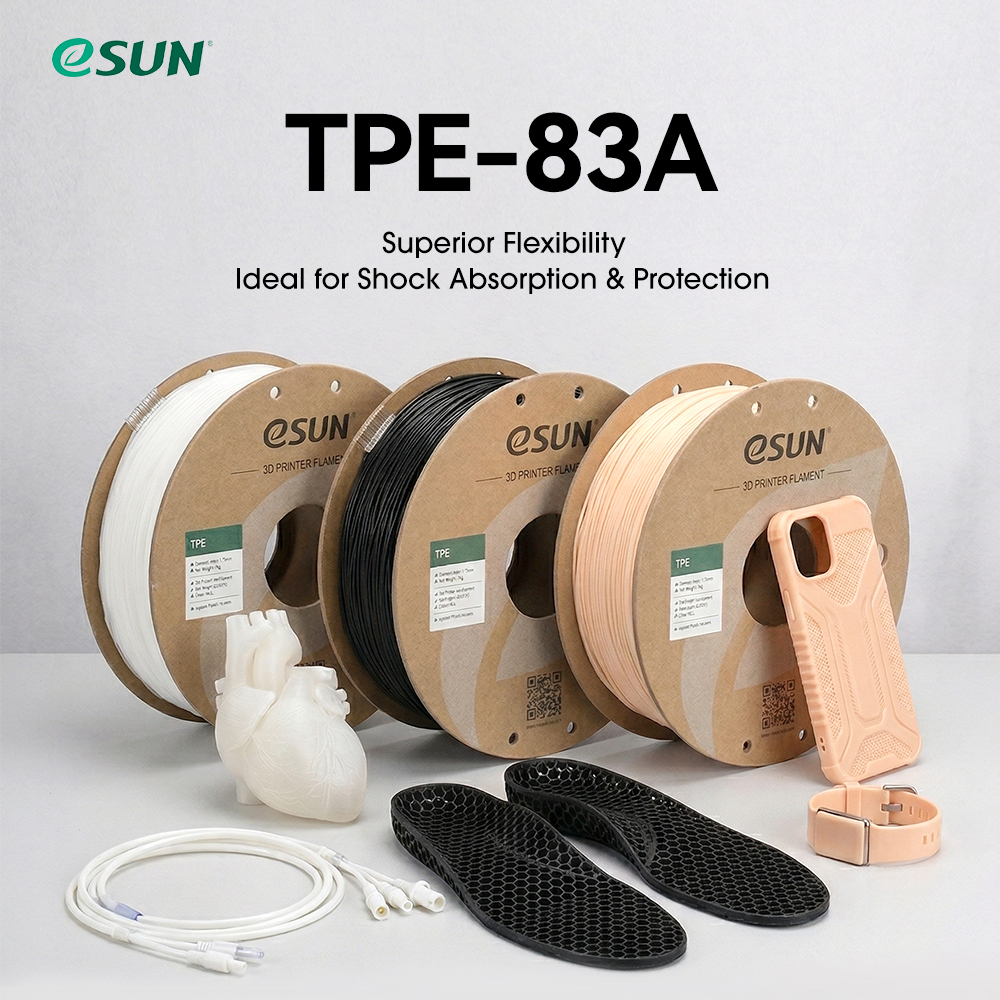 eSUN TPE-83A 1.75mm 3D Filament 1KG
