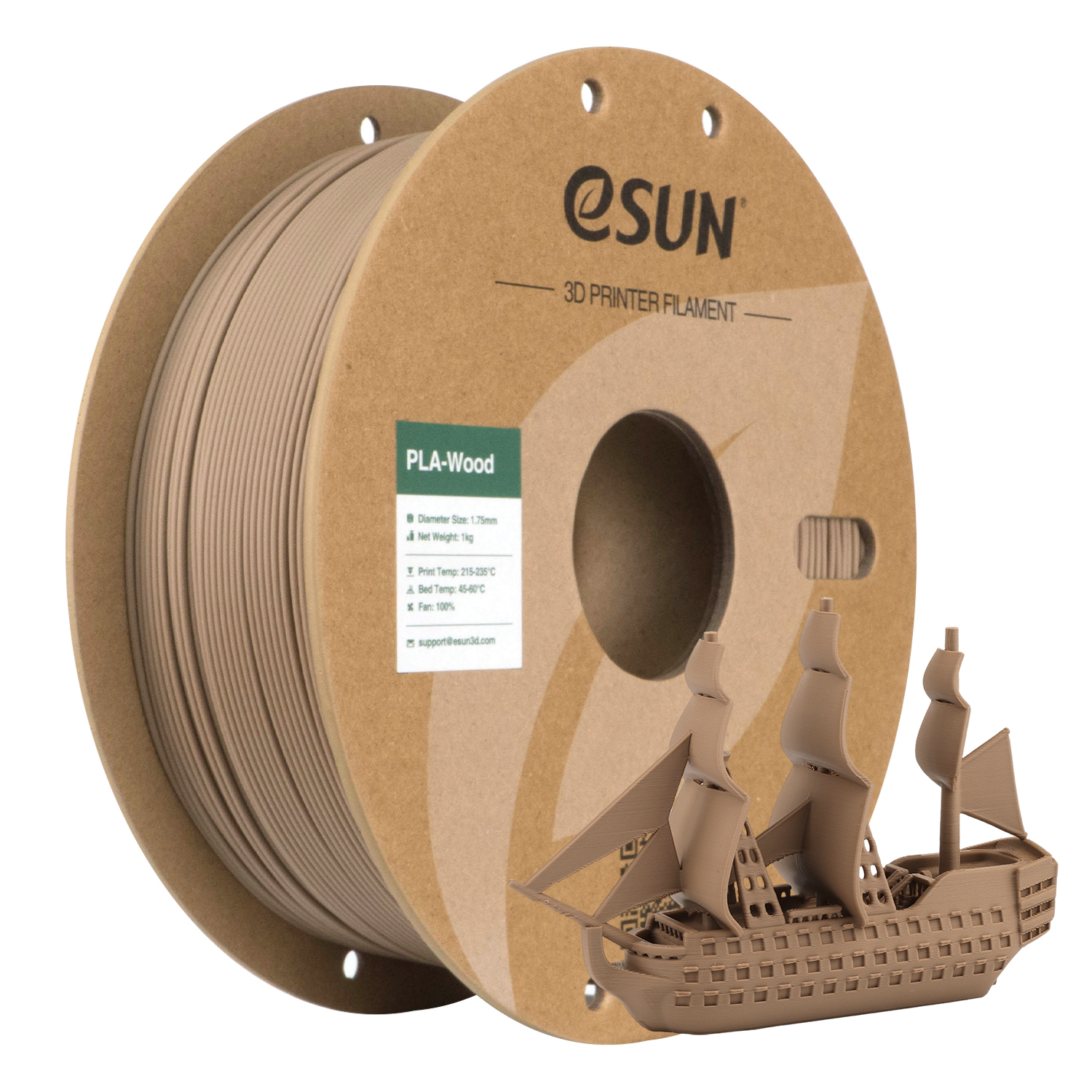 eSUN PLA-Wood 1.75mm 3D Filament 1KG