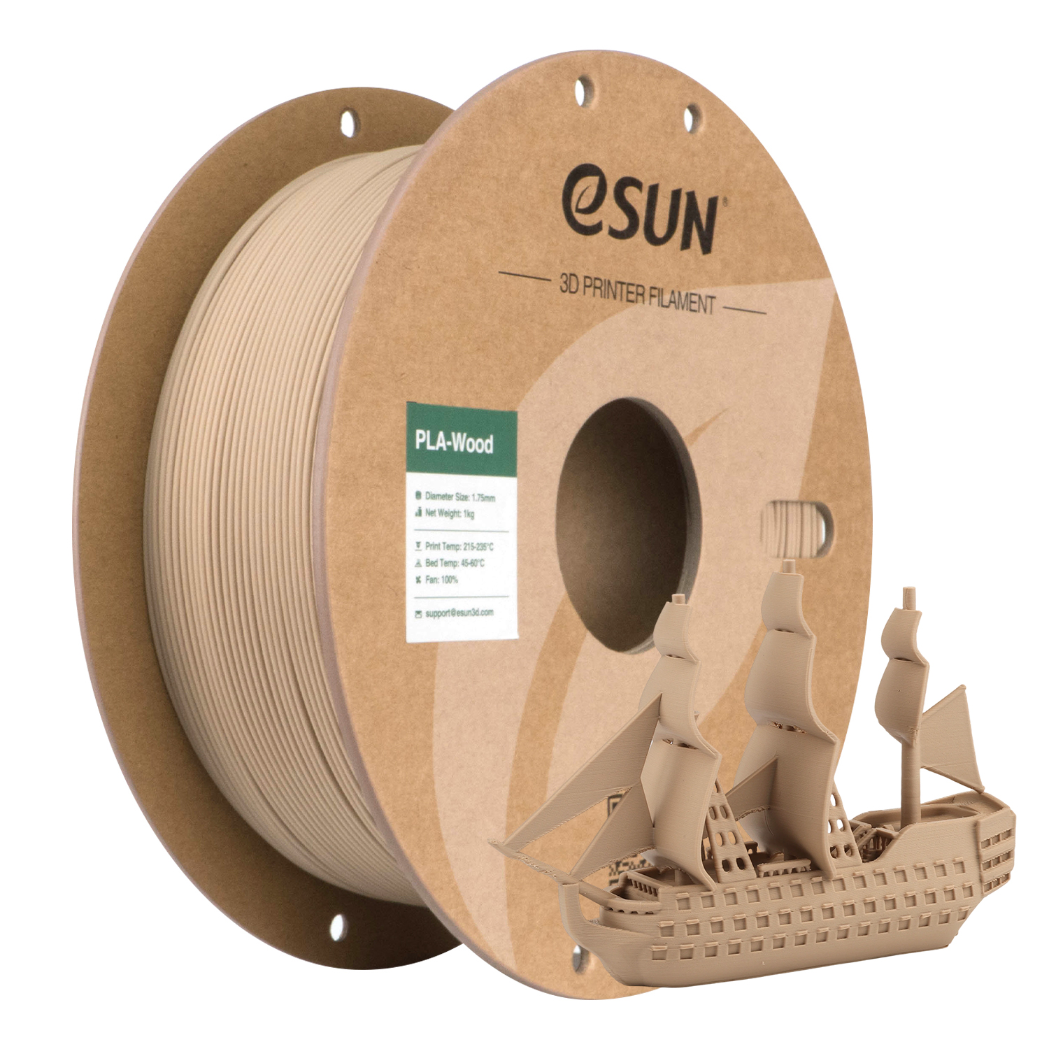 eSUN PLA-Wood 1.75mm 3D Filament 1KG