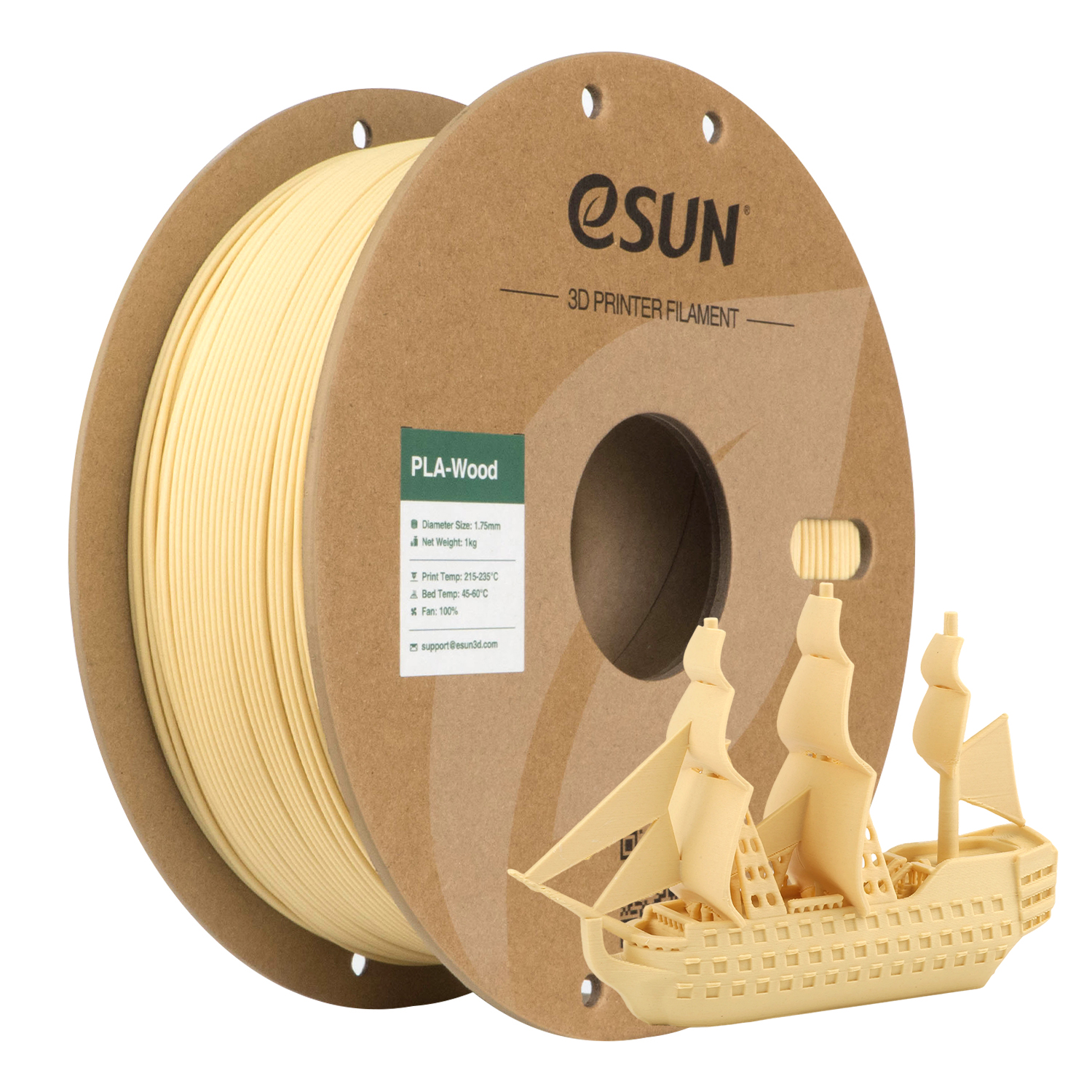 eSUN PLA-Wood 1.75mm 3D Filament 1KG