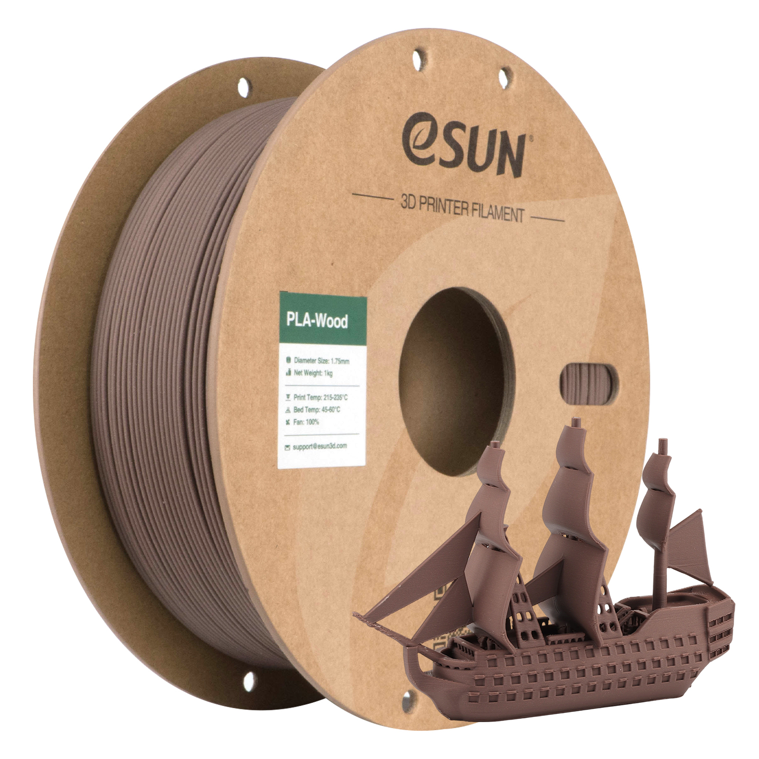 eSUN PLA-Wood 1.75mm 3D Filament 1KG