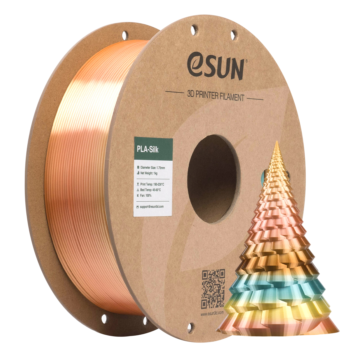 eSUN PLA-Silk Rainbow 1.75mm 3D Filament 1KG