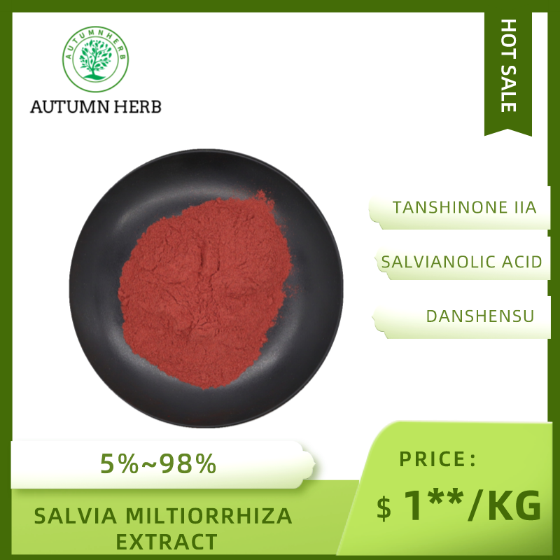 Extracto en polvo de Salvia miltiorrhiza/Dan-shen al 5 % ~ 98 % de tanshinona Iia