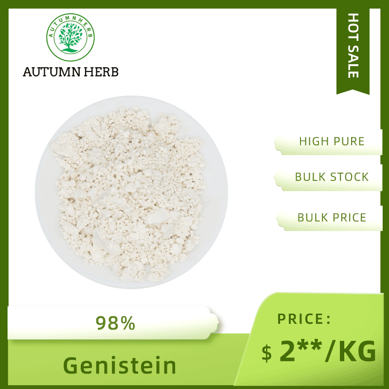 Isoflavona genisteína natural pura de grado alimenticio 98 % genisteína
