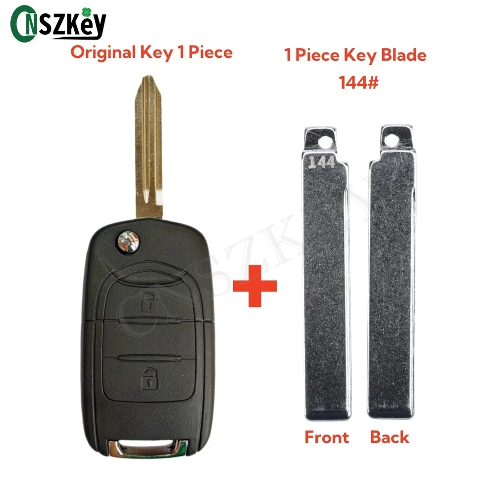 CNSZKEY Original Flip Folding Remote Car Key 2 Buttons For Chevrolet N400 2023 ID47 HITAG3/ PCF7961X Chip 434Mhz ASK