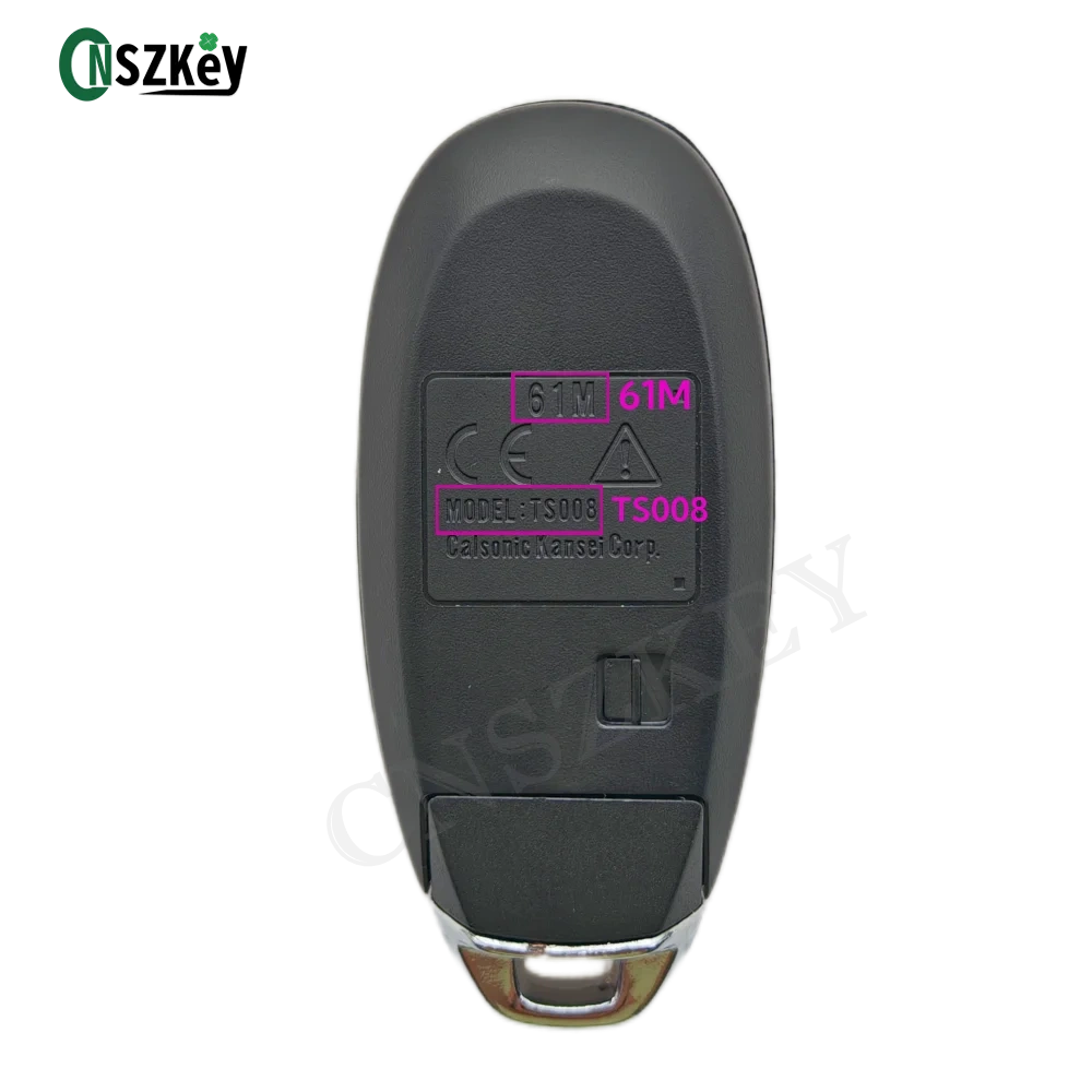 CNSZKEY OEM TS008 434Mhz FSK 47 HITAG3 7952 Chip Smart Remote Key FOB For Suzuki SX4 Swift Vitara 61M 2 Buttons