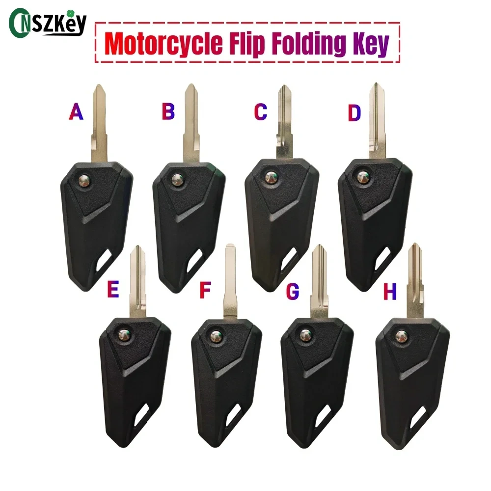 CNSZKEY 2Pcs/Lot Replacement Modified Motorcycle Flip Folding Key Blank For Honda Pulsar KTM Yamaha Hero Royal Enfield