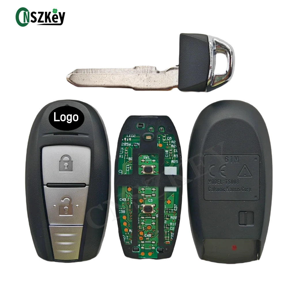 CNSZKEY OEM TS008 434Mhz FSK 47 HITAG3 7952 Chip Smart Remote Key FOB For Suzuki SX4 Swift Vitara 61M 2 Buttons