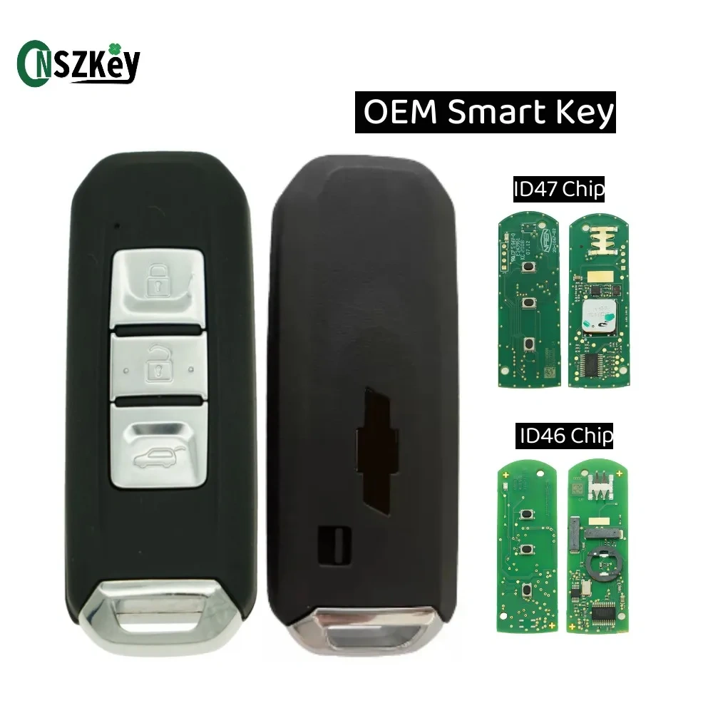 OEM Smart Key 3 Buttons 433mhz ID46 /47 Chip for 2021-2022 Chevrolet Captiva Turbo 2023 Chevy Groove Blazer Enjoy Optra Hector