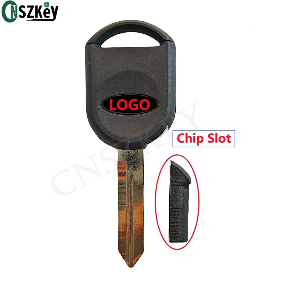 10Pcs/Lot CNSZKEY Replacement Transponder Key Shell Fob for Ford Car Holder Chip Hollow Uncut Blade Printed Logo