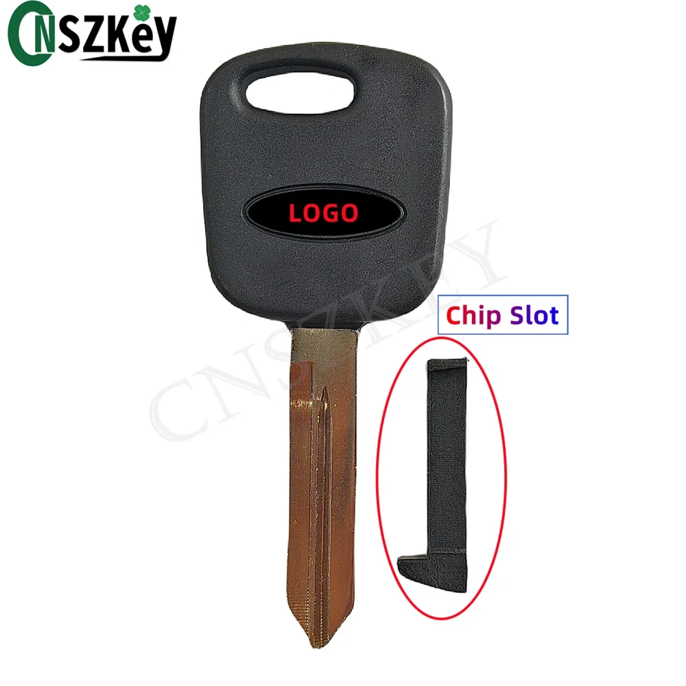 10Pcs/Lot CNSZKEY Replacement Transponder Key Shell Fob for Ford Car Holder Chip Hollow Uncut Blade Printed Logo