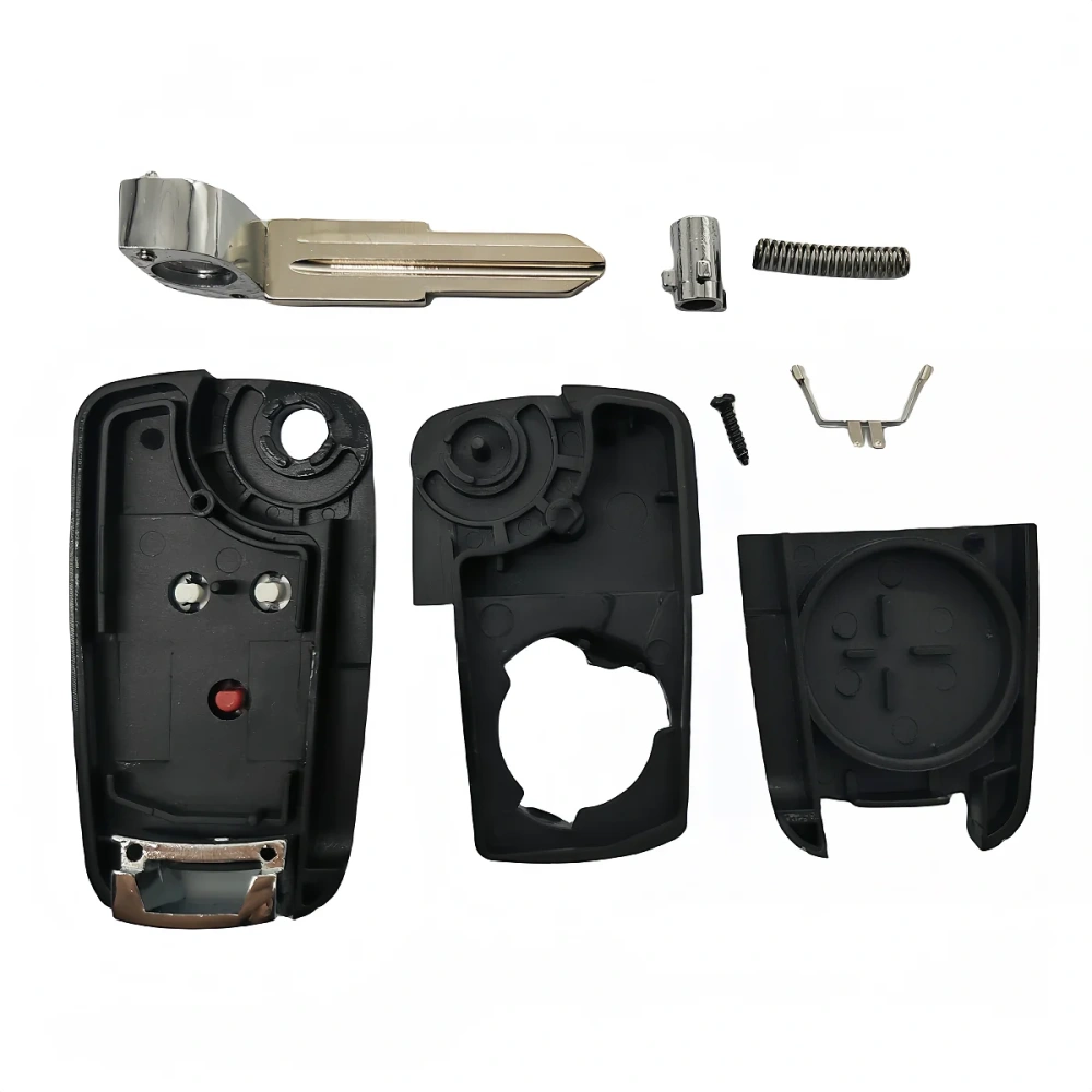 CNSZKey 5Pcs/Lot GM94543201 Flip And Fold Remote Key Shell For Chevrolet Spark 2012 2013 2014 2015 2016 3 Buttons With LOGO