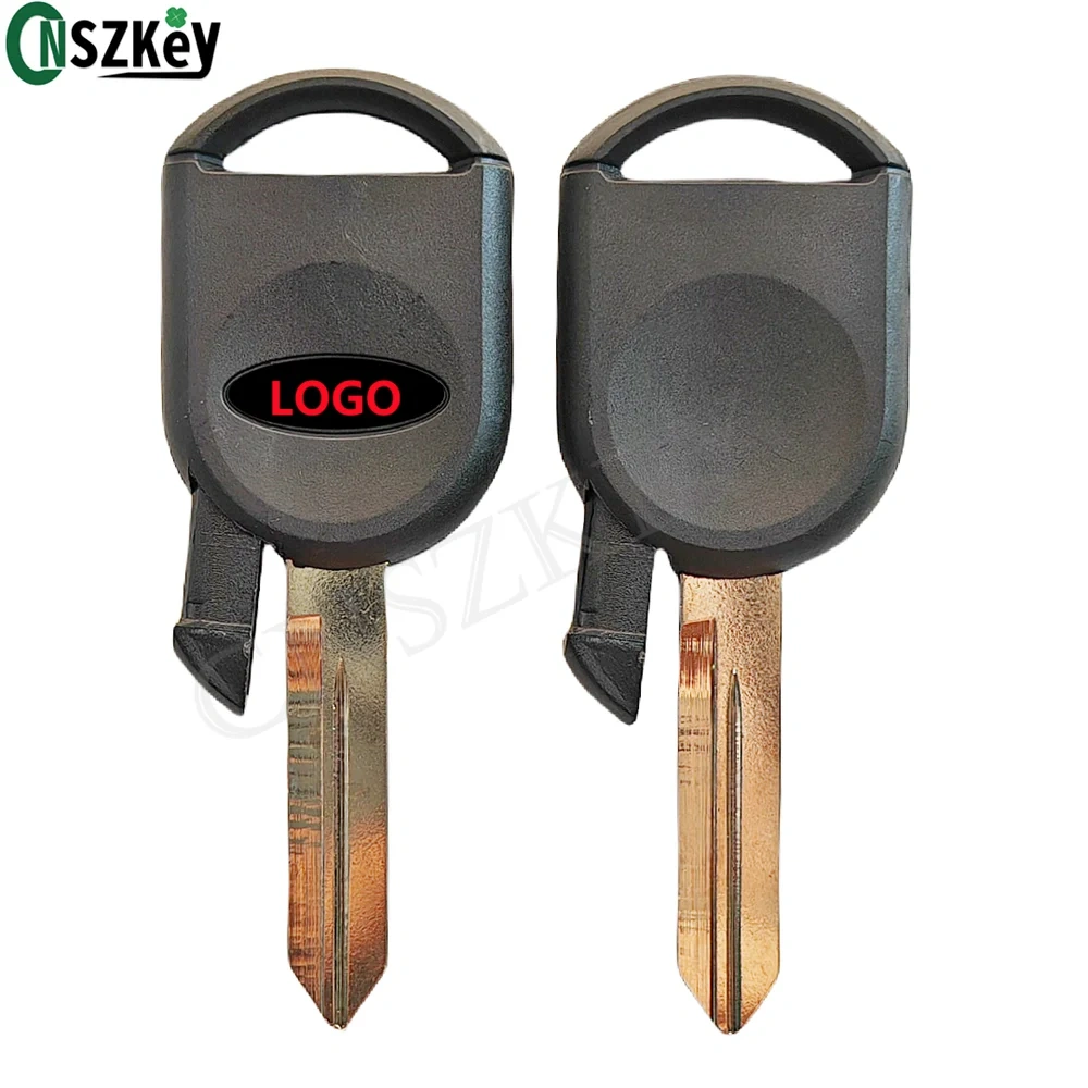 10Pcs/Lot CNSZKEY Replacement Transponder Key Shell Fob for Ford Car Holder Chip Hollow Uncut Blade Printed Logo
