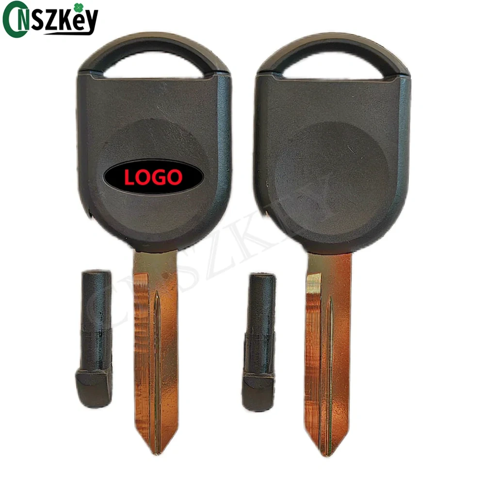 10Pcs/Lot CNSZKEY Replacement Transponder Key Shell Fob for Ford Car Holder Chip Hollow Uncut Blade Printed Logo