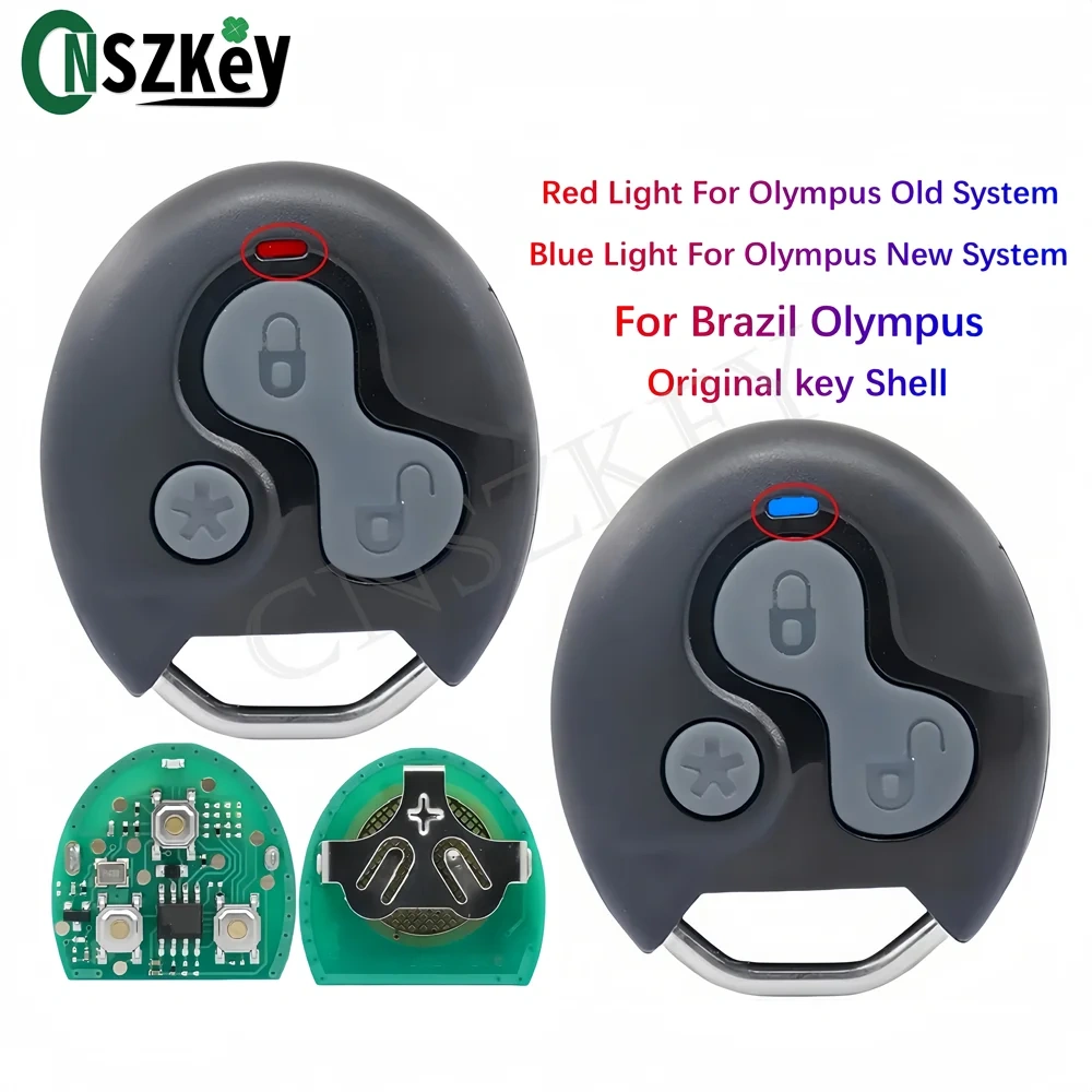 5Pcs/Lot CNSZKEY For Controle Remoto Alarme Olimpus Blue Light For New System / Red Light For Old System