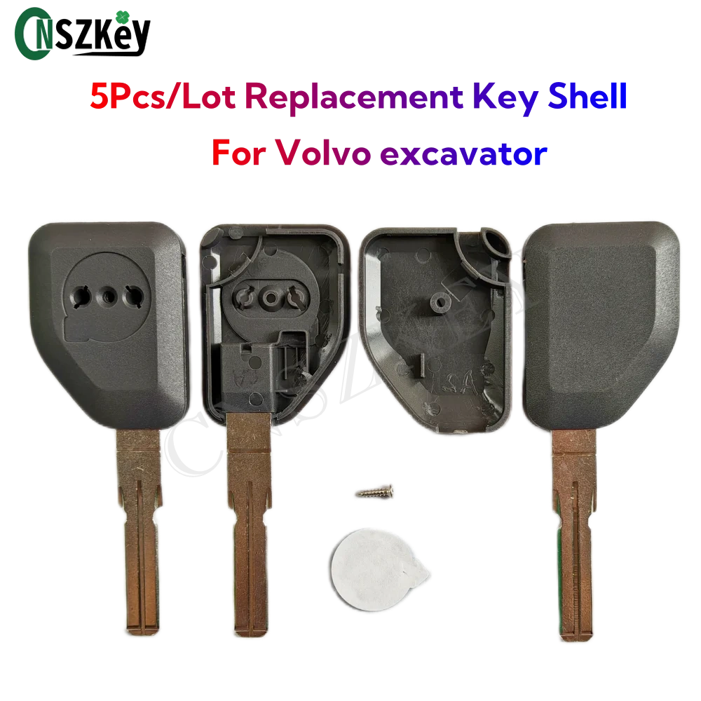 CNSZKEY 5Pcs/Lot Replacement Ignition Key Shell Case For Volvo Excavator Heavy Equipment