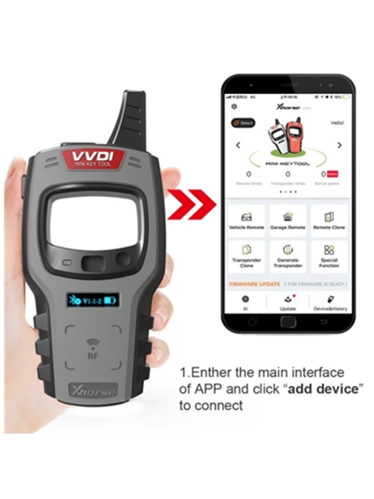 Xhorse VVDI Mini Key Tool Remote Key Programmer Support IOS and Android Global Version