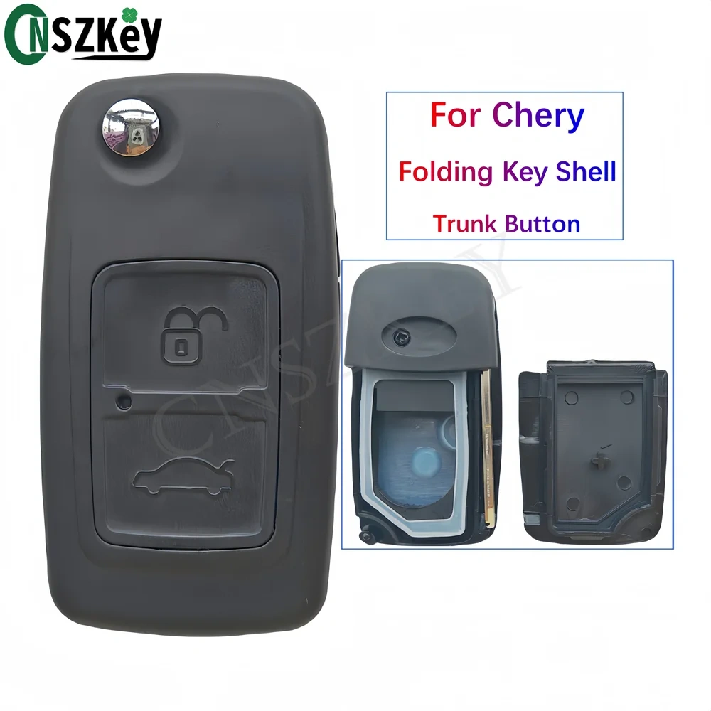 CNSZKEY High Quality Folding Remote Control Key Shell For Chery Automobile A5 E5 A3 FY2 Tiggo Cowin 1 2 3 X1 With LOGO