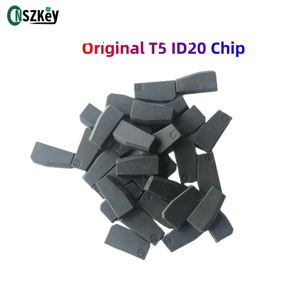 CNSZKEY 10Pcs/Lot Original T5 ID20 Ceramic Car Key Chip ID 20 Carbon Auto Transponder Chip