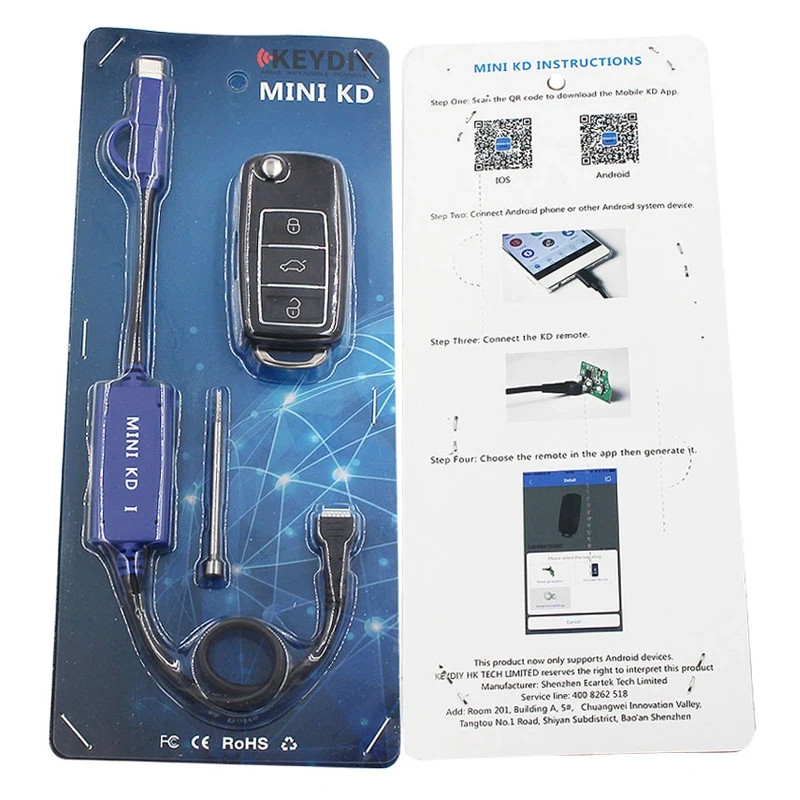 CNSZKEY Original Mini KD Key Maker Generator Remote Controls Support Android Make More Than 1000 Auto Remotes Similar KD900