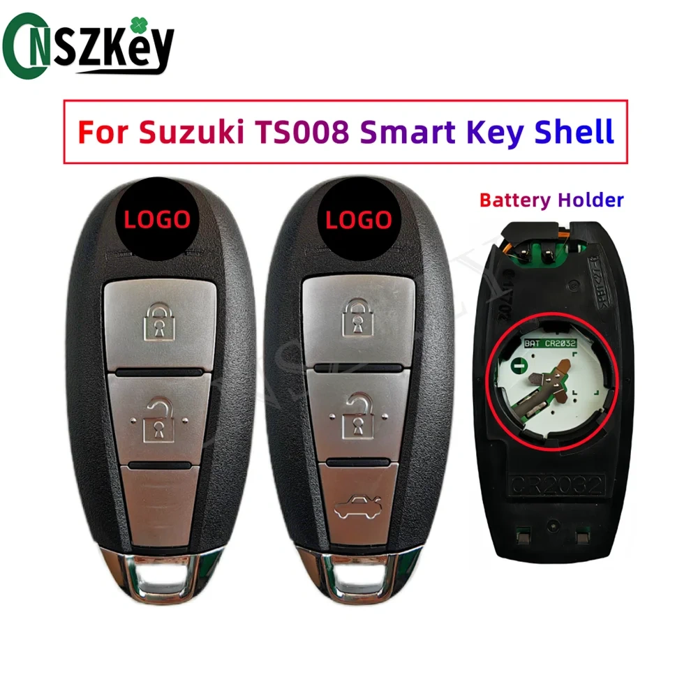 CNSZKey FCCID:TS008 For Suzuki SX4 Swift Vitara Smart Remote Key Replacement Shell 3/4 Button With LOGO