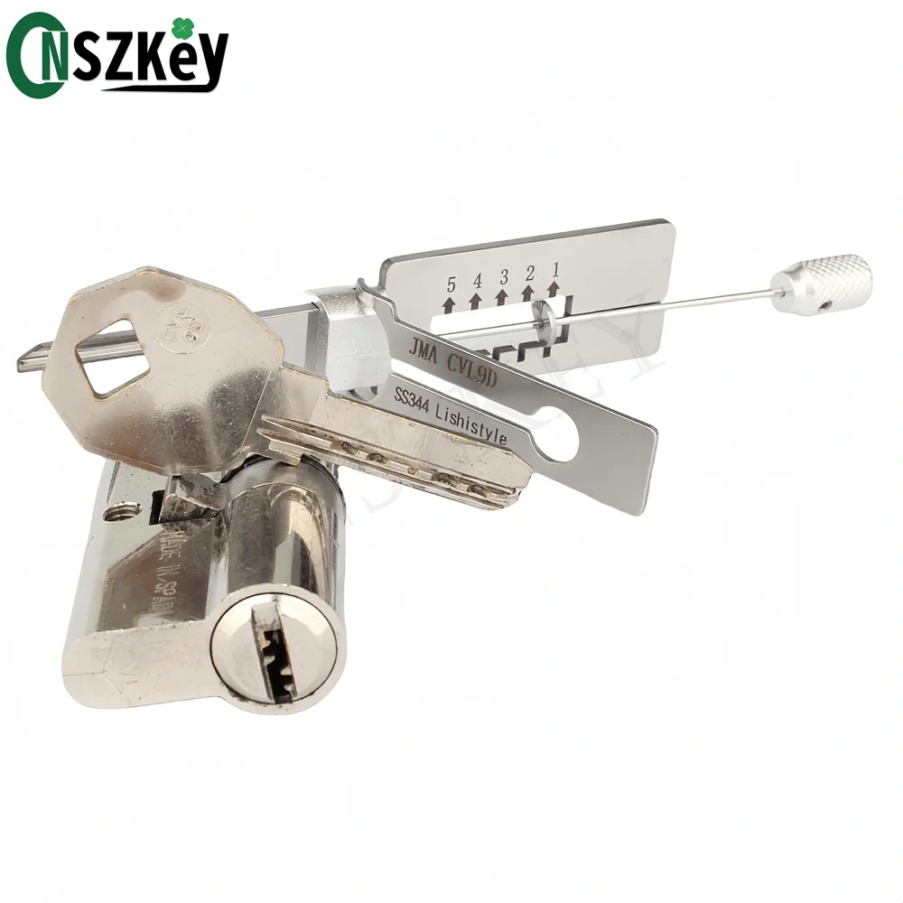 CNSZKey JMA CVL9D SS344 Original Lishi 2 in 1 Locksmith For JMA CVL-9D Home Door locks Decoding Locksmith Tools