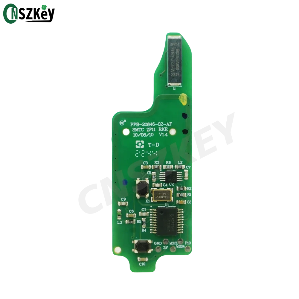 CNSZKEY OEM Smart Remote Key For 2010-2016 MG MG3 2 Buttons 433Mhz ID46 HITAG2 PCF7941A Chip
