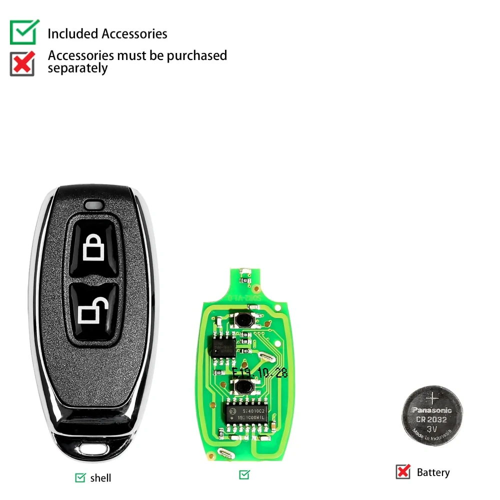 CNSZKey 5Pcs/Lot XKGD12EN Wire Remote Key Garage Door English Version
