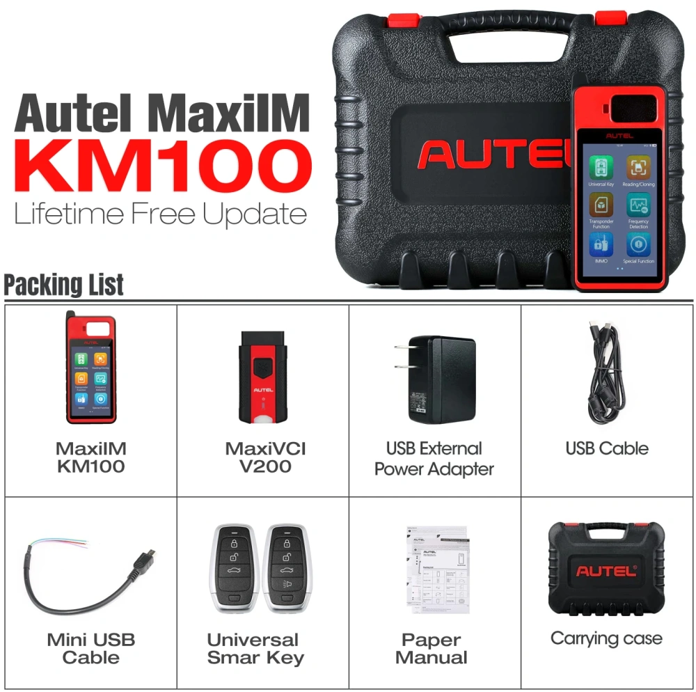 Autel MaxiIM KM100 Universal Key Generator Kit Fast Key Generation Tool Transponder Reading/ Writing/ Cloning Key Renew Tool