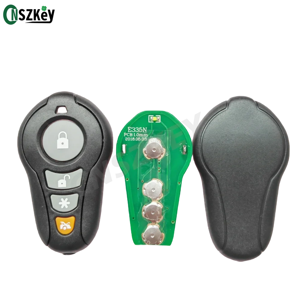 CNSZKEY 5Pcs/Lot Nemesis Universal Remote Control 370Mhz ASK Car Alarm Rolling Code Whilte Light 4 Buttons