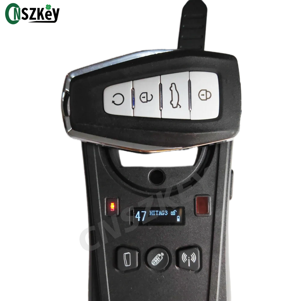 CNSZKEY OEM Smart Remote Key For 2019 Geely Coolray 434Mhz 47 HITAG3 Chip 4 Buttons With Uncut Blade