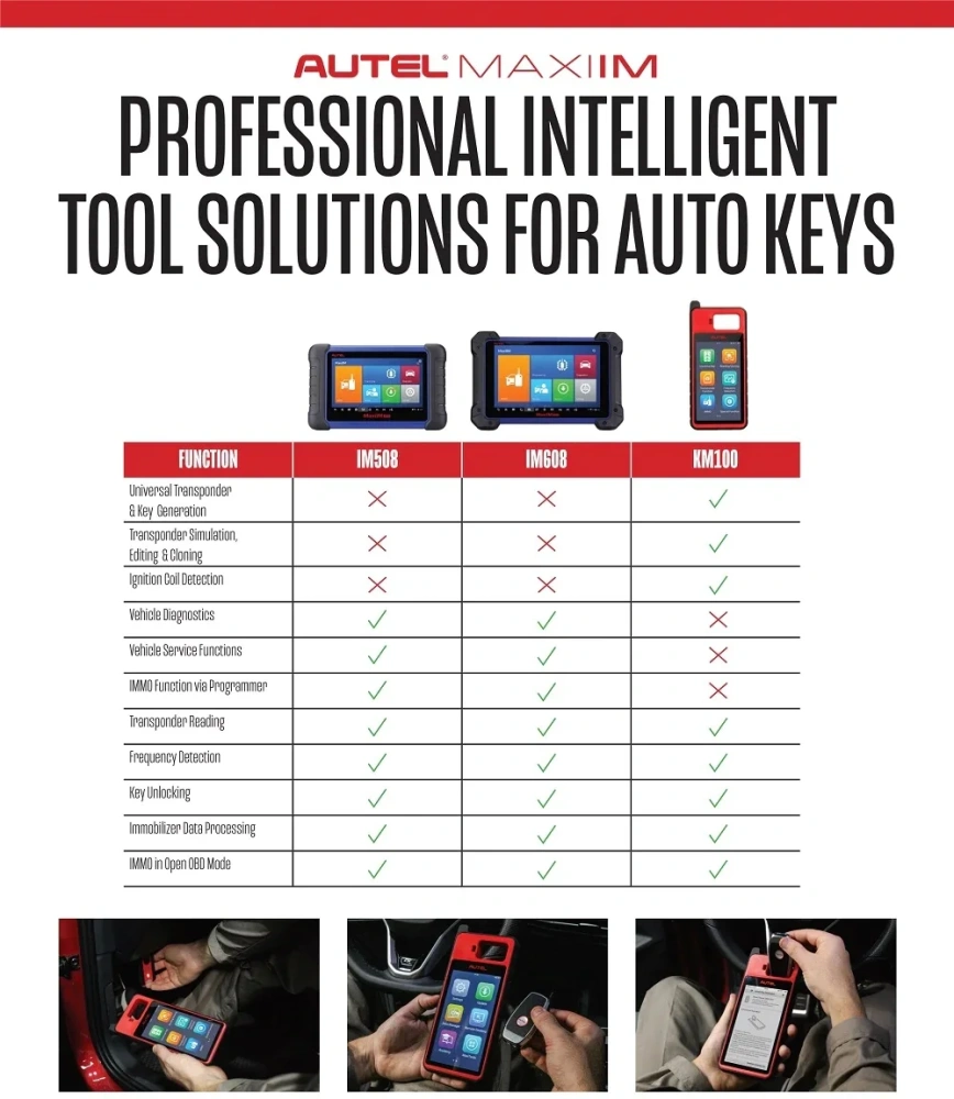 Autel MaxiIM KM100 Universal Key Generator Kit Fast Key Generation Tool Transponder Reading/ Writing/ Cloning Key Renew Tool