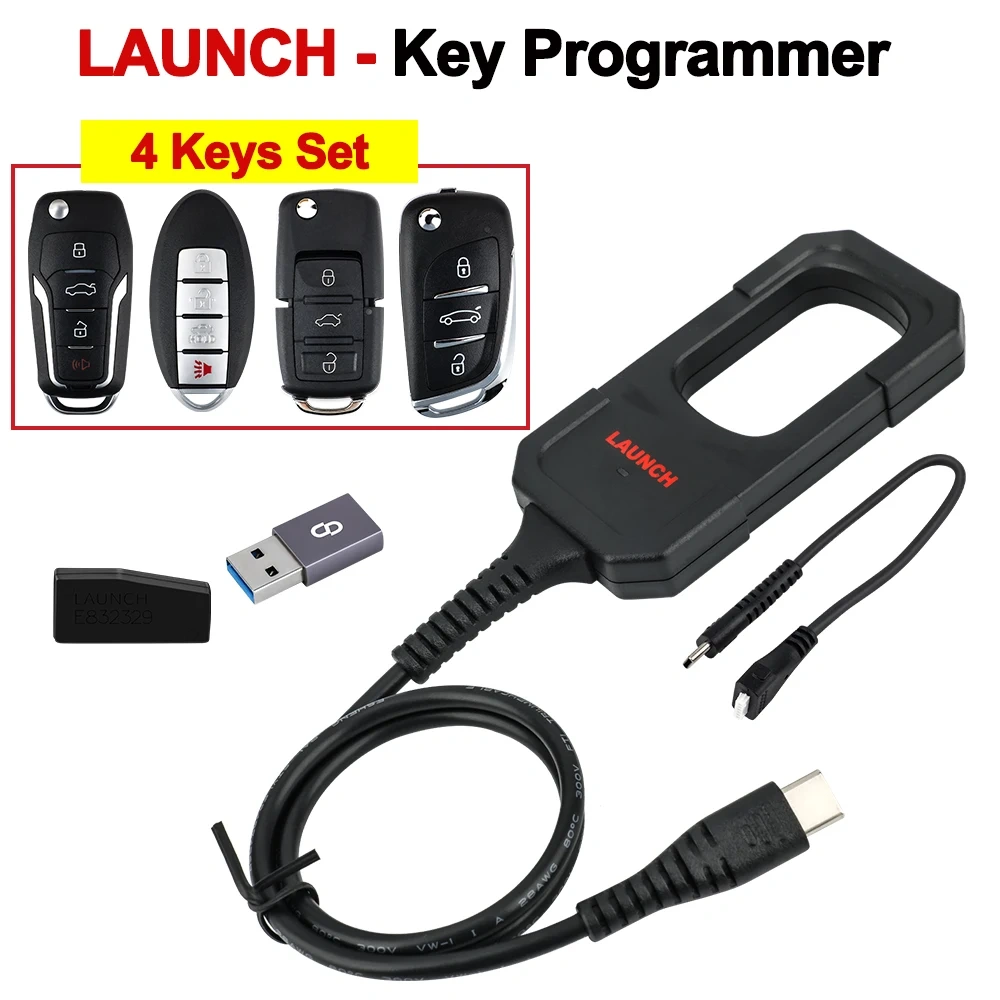 LAUNCH X431 Key Programmer with 4 Chip Keys IMMO Programming Tools work with X431 IMMO ELITE/PLUS/PAD V...