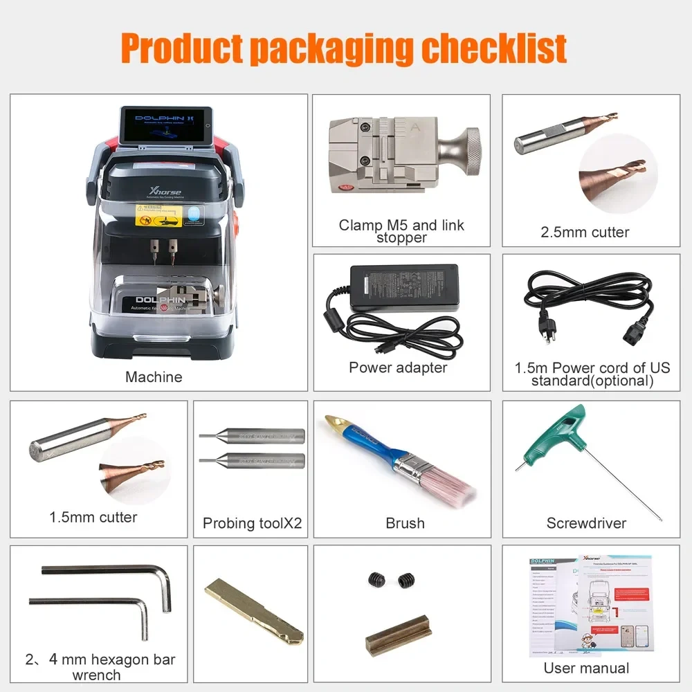 Car Key Cut XP005L Dolphin II Xhorse XP-005L Adjustable Touch Screen Key Cutting Machine