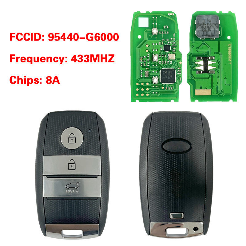 适用于17款起亚Nero 3键智能遥控钥匙433MHz 8A Chip 95440-G6000