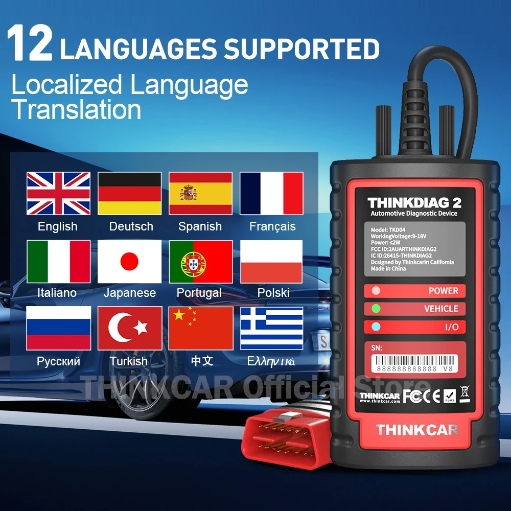Thinkdiag 2 Ediag plus obd2 diagnostic tools CAN FD protocol Bluetooth 5.0 ECU coding Active test All system OBD2 scanner