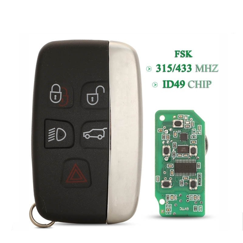 Applicable to Land Rover Range Rover Evoque Discovery 4 Remote Control Key 5-button Smart Card 315-434 frequency