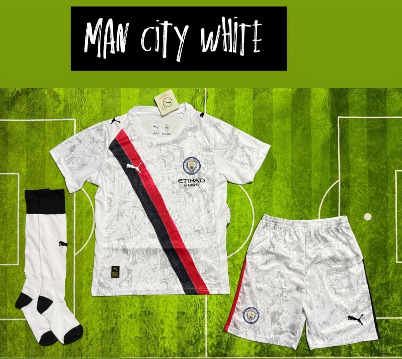 2025/26 Manchester City White Football Kit