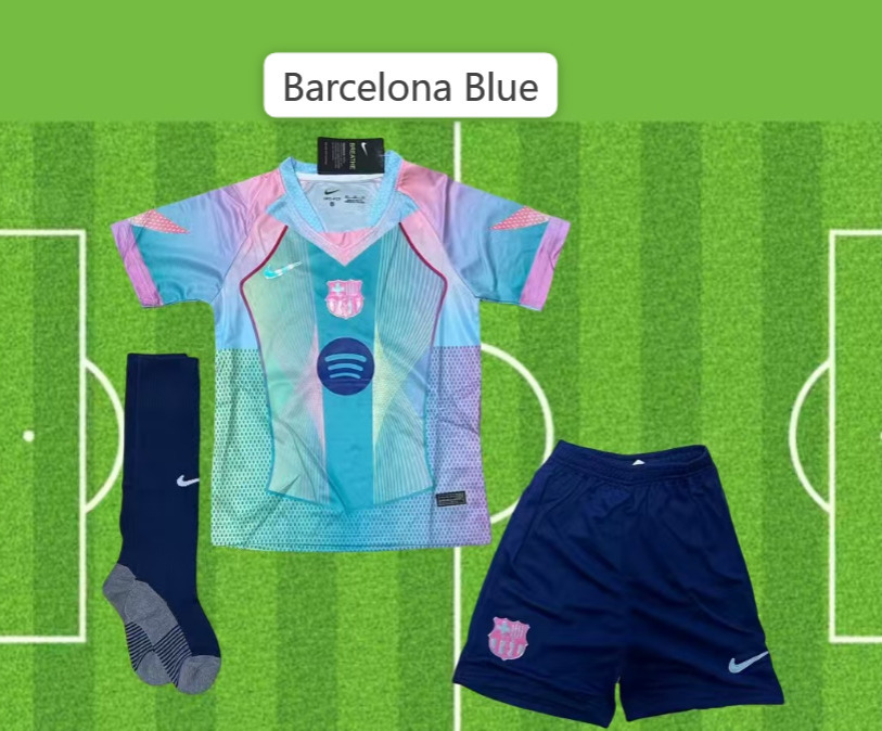 2025/26 Barcelona Blue/Pink Special Edition Football Kit